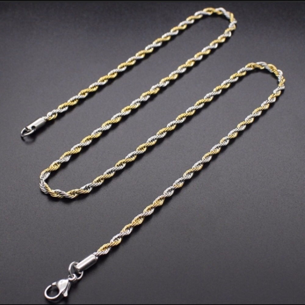 Necklace Men’s twisted rope chain Stainless Steel
